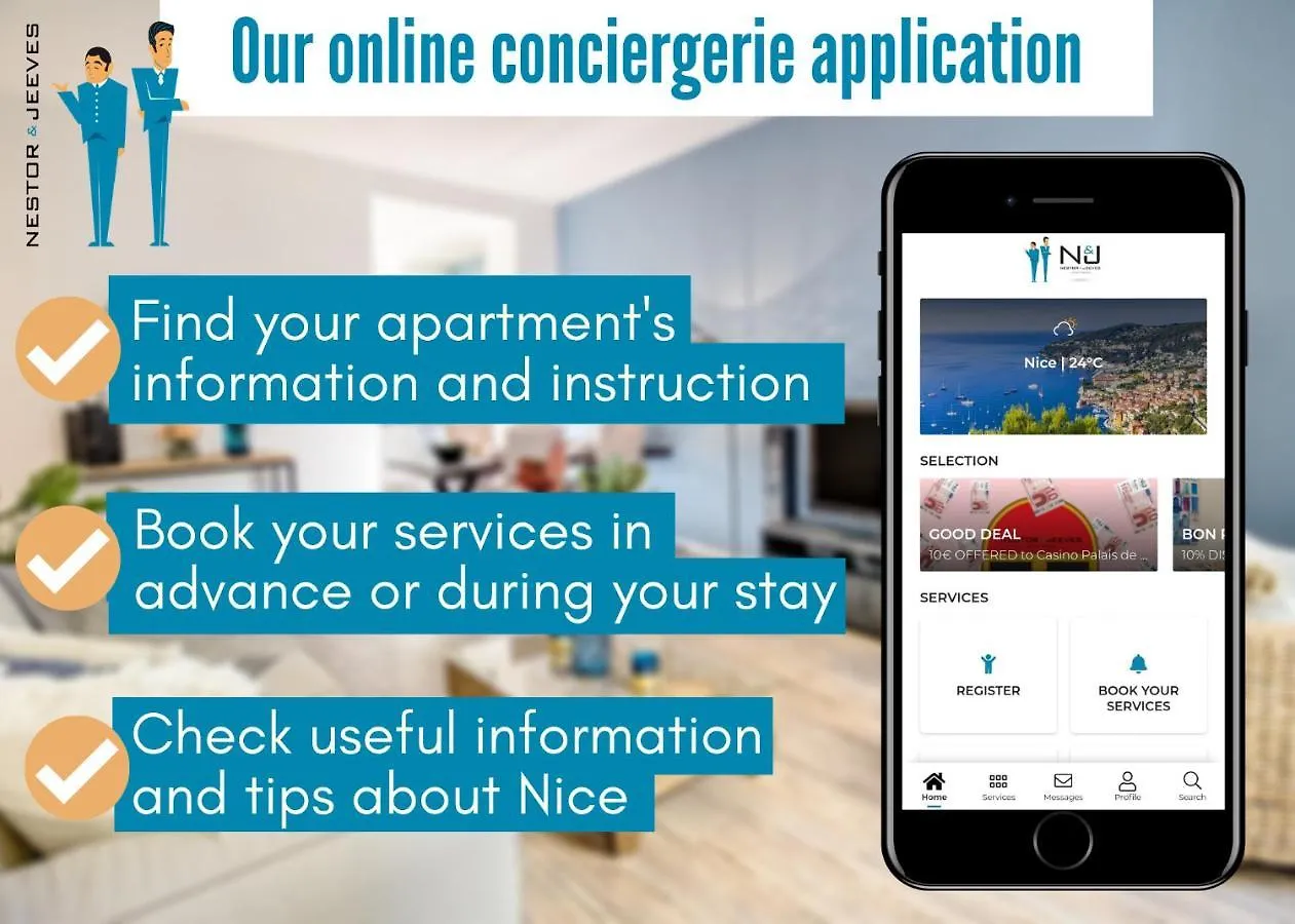 ニースNestor&Jeeves - Sixties - Central - Very Close Sea - Retroアパートメント フランス